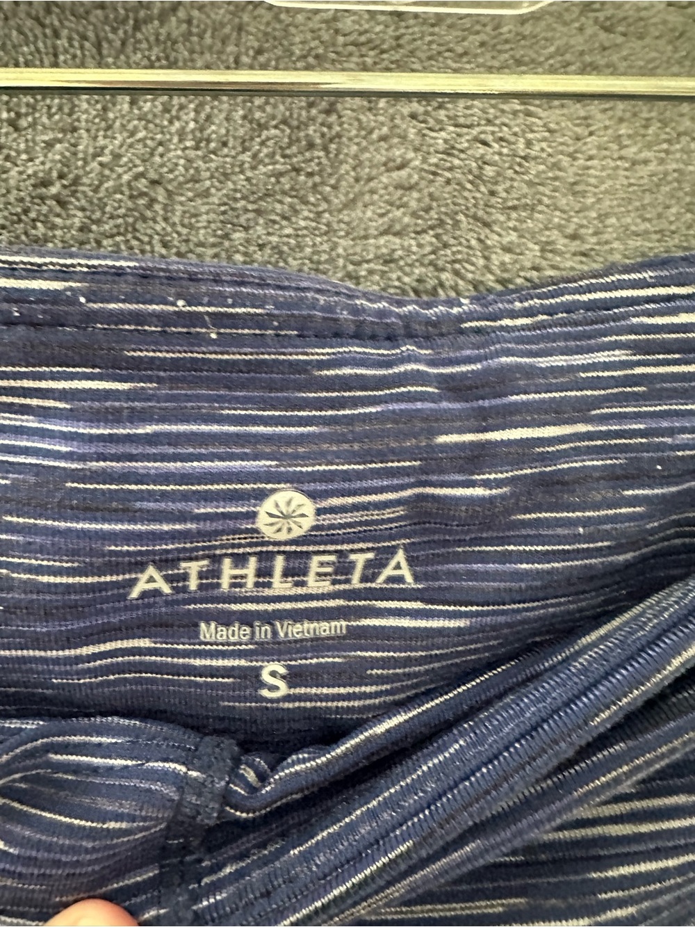 Athleta Navy and Light Gray Space-Dye Leggings - Picture 2 of 5